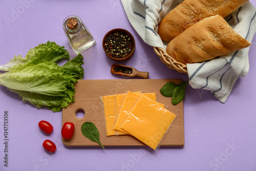 Fresh sandwich ingredients ...