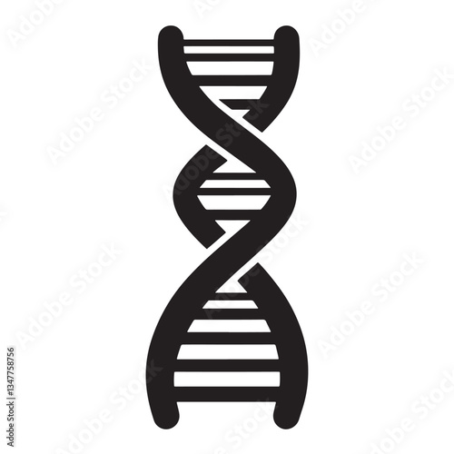 dna strand on white background
