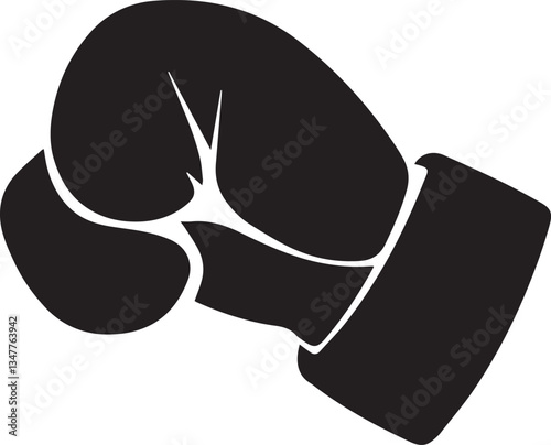 boxing gloves icon over white background, silhouette style concept, vector illustration