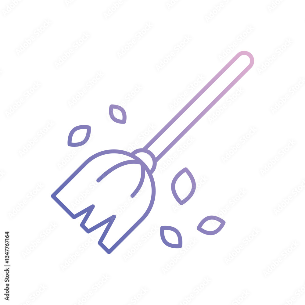 Broom vector icon Broom vector icon