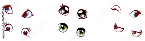 Set of eyes Vector