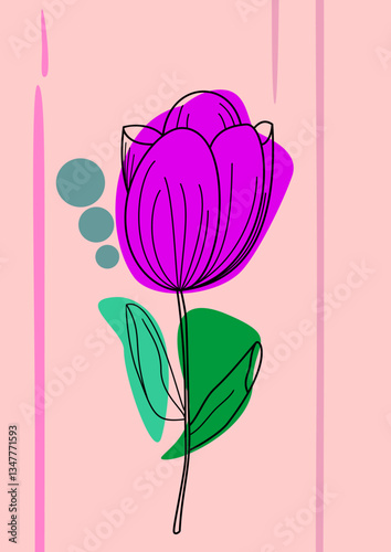 arte moderna abstrato flor 