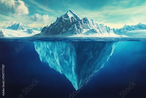 schwimmender Eisberg im Meer