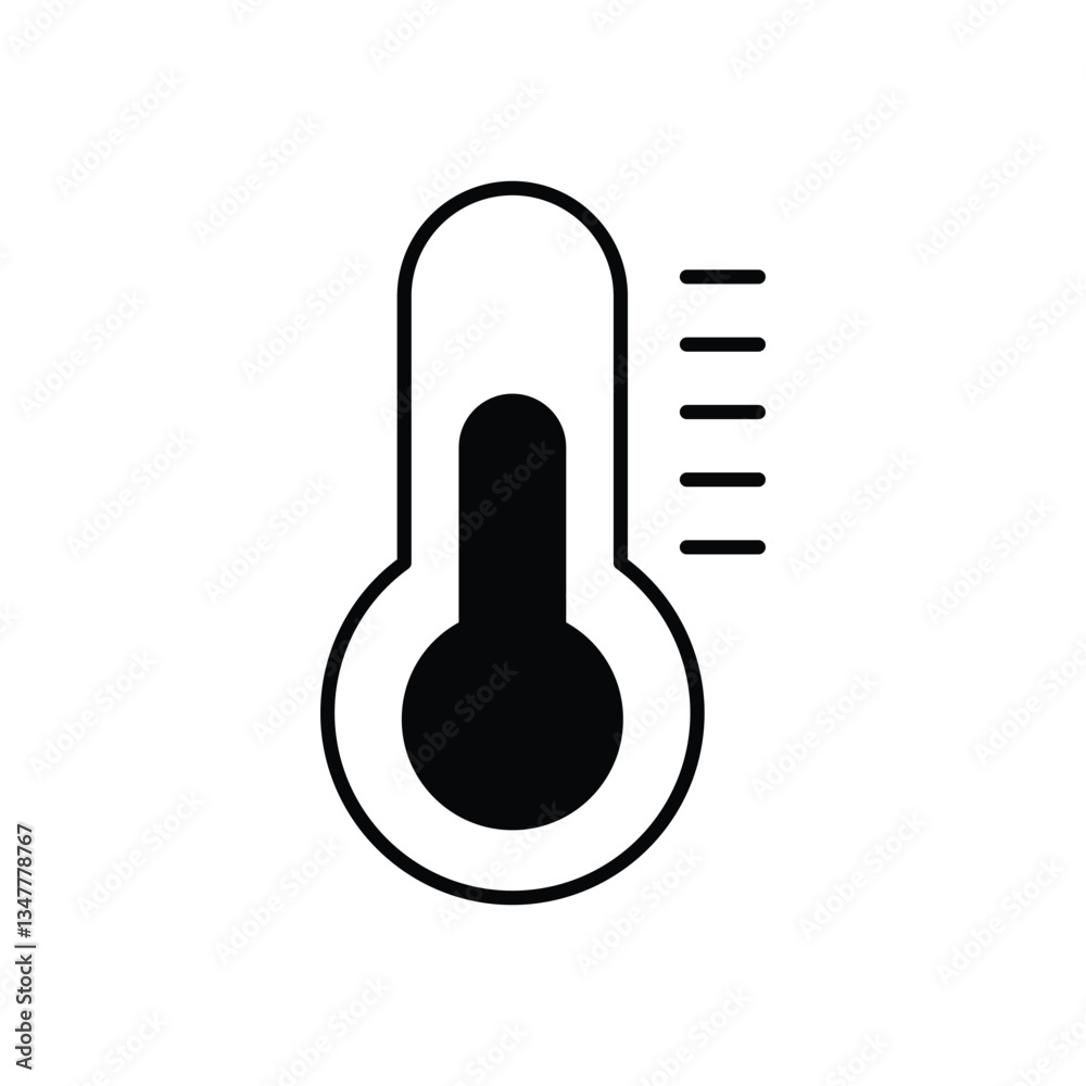 Thermometer vector icon Thermometer vector icon