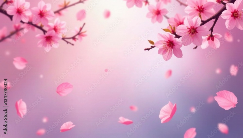 Abstract sakura petals fall in a mesmerizing gradient of pastel hues , sakura, background, pastel Abstract sakura petals fall in a mesmerizing gradient of pastel hues , sakura, background, pastel