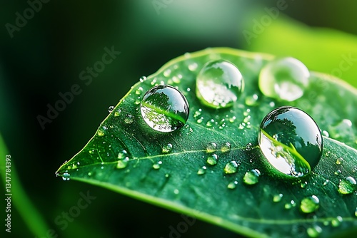 This full view showcases dewdrops’ allure on mixed surfaces, trapping echoes and little universes per drop, raising dew’s striking glow.  
