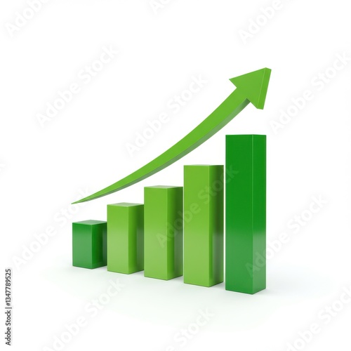Bar graph with upward trend and green columns representing business growth and financial success Free Download Bar graph with upward trend and green columns representing business growth and financial success - GFXLoad
