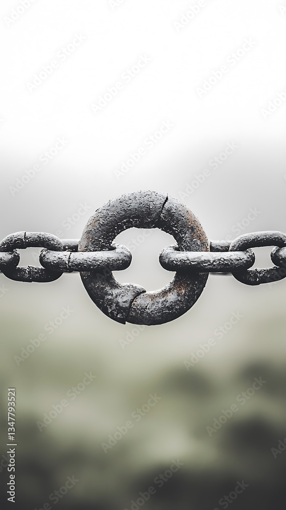 Rusty chain link circle Rusty chain link circle
