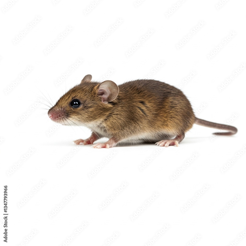 Wood mouse in front of a white background Wood mouse in front of a white background