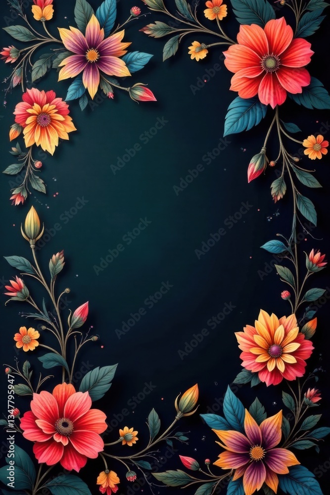 Dark charcoal floral patterns with intricate botanical designs and swirling shapes , nature, wallpaper, floral Dark charcoal floral patterns with intricate botanical designs and swirling shapes , nature, wallpaper, floral