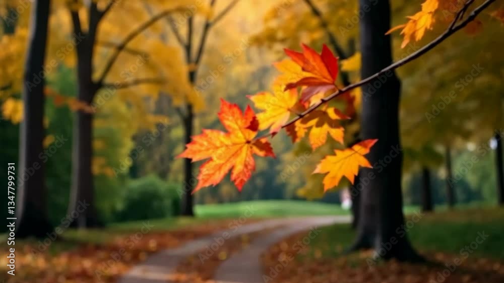 beautiful autumn landscape. trees with bright foliage. park beautiful autumn landscape. trees with bright foliage. park