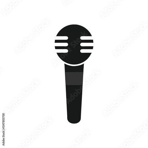 Simple Black Microphone Icon