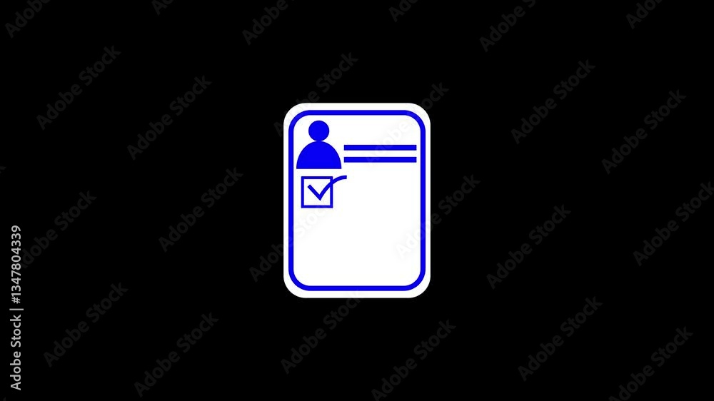Document profile icon of animated concept