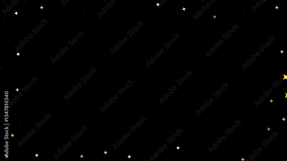 Golden shining sparkle stars animation with a black background
blinking star frame luxury animation spark or shine star overlay loop animation
