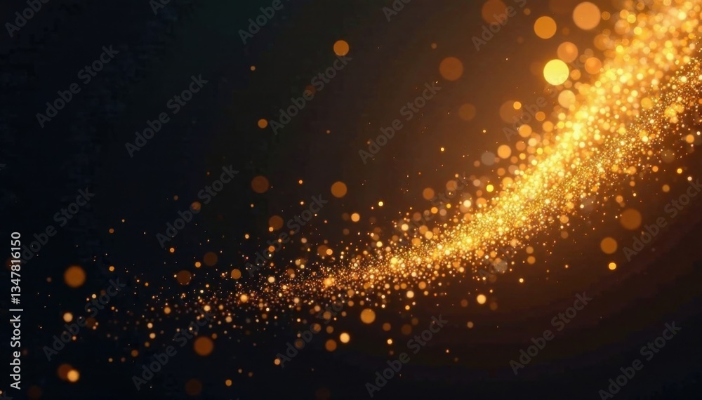 Glittery gold swirls in a delicate dance on a dark background, swirl, dark background Glittery gold swirls in a delicate dance on a dark background, swirl, dark background
