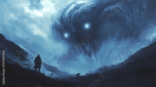 Enormous specter of the abyss. Phantom Veins. Illustration