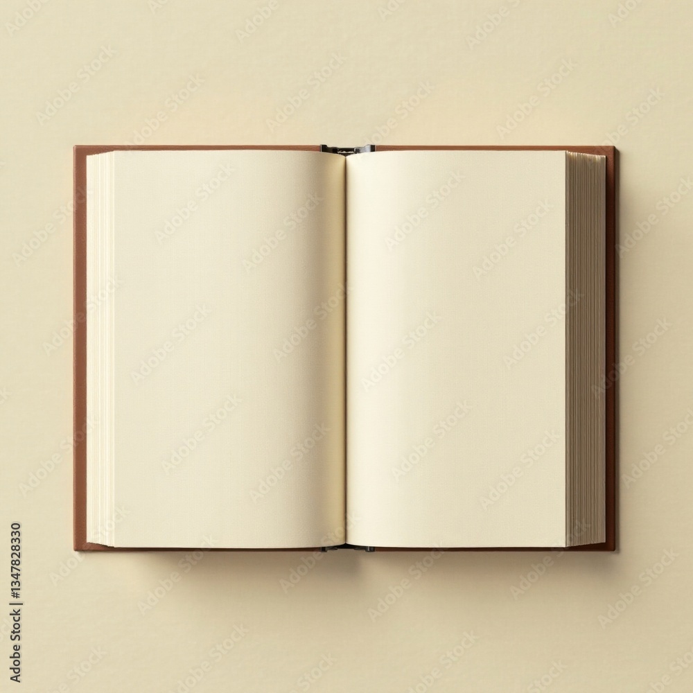 Natural fiber textured book mockup in beige color, beige, fiber Natural fiber textured book mockup in beige color, beige, fiber