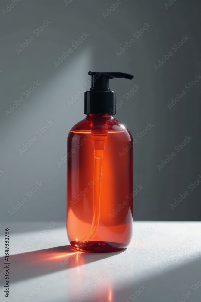 Product display on gray background with elegant light effects, modern retail concept, product presentation ideas