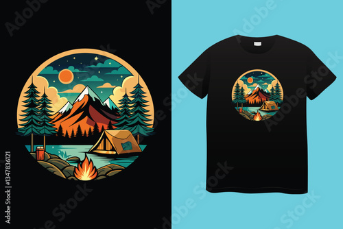 Retro summer t shirt design