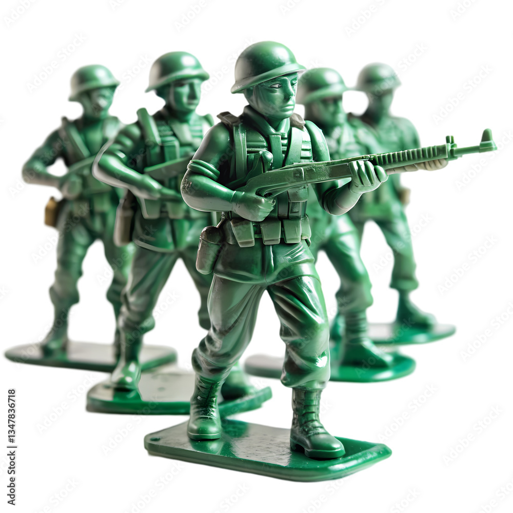 Toy Soldiers Green Army Men on transparent background Toy Soldiers Green Army Men on transparent background