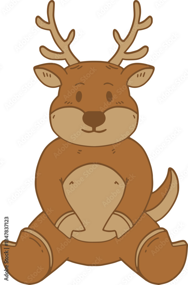 Fototapeta premium Zoo Deer Illustration