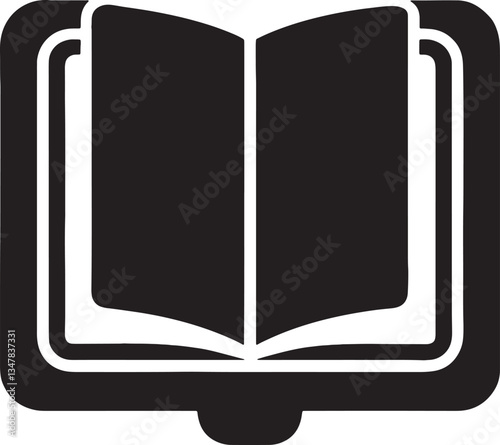 E-book reader icon vector on white background