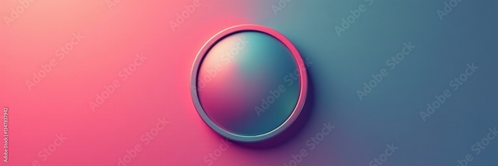 Obraz premium Simple isolated circular pin badge on a plain background , accessory, design element