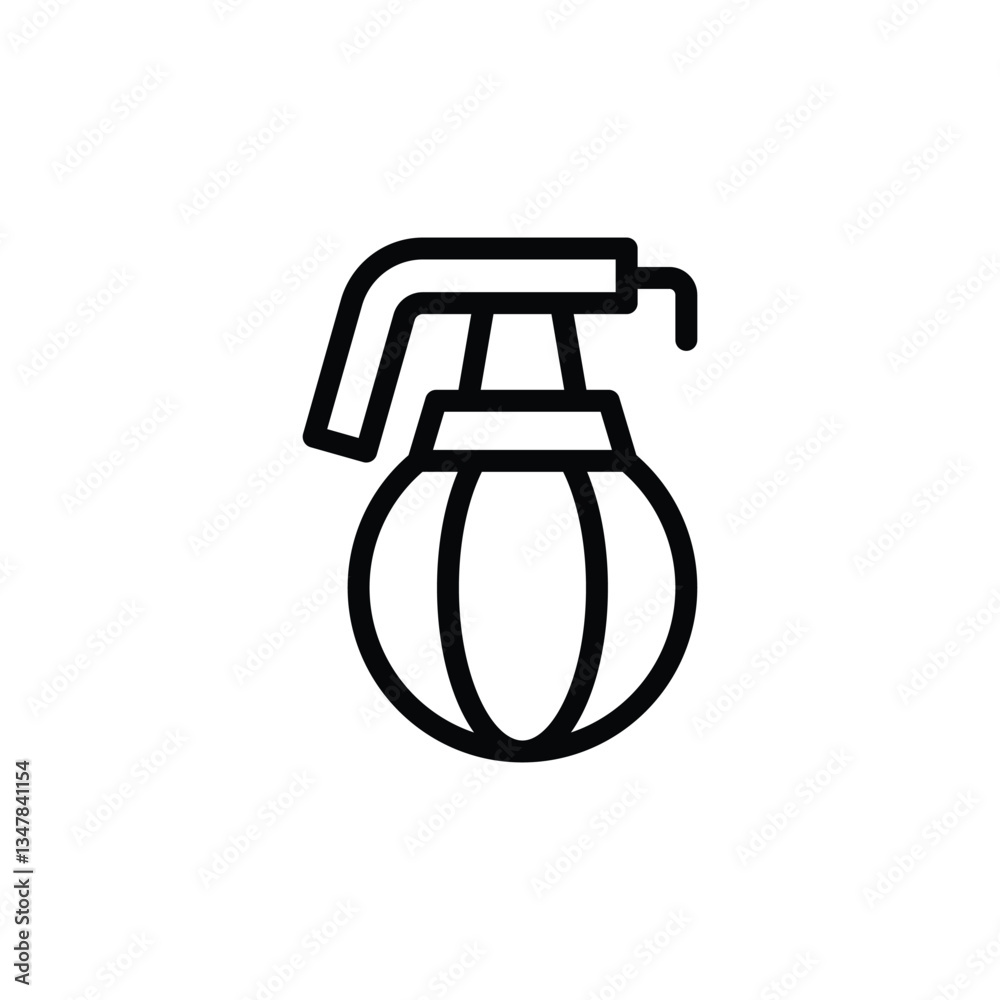 Sprayer Bottle Outline Icon Drawing for Hygiene or Gardening Use