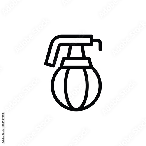 Sprayer Bottle Outline Icon Drawing for Hygiene or Gardening Use