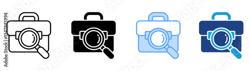 Job Seeker Icon Set Multiple Style Collection