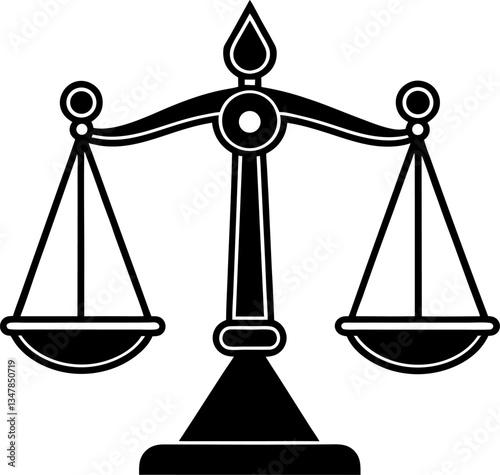 flat design. Balance scale icon vector