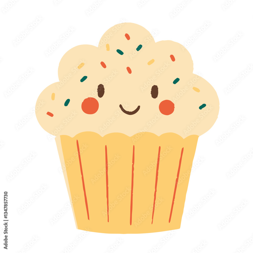 cupcake with icing and sprinkles cupcake with icing and sprinkles