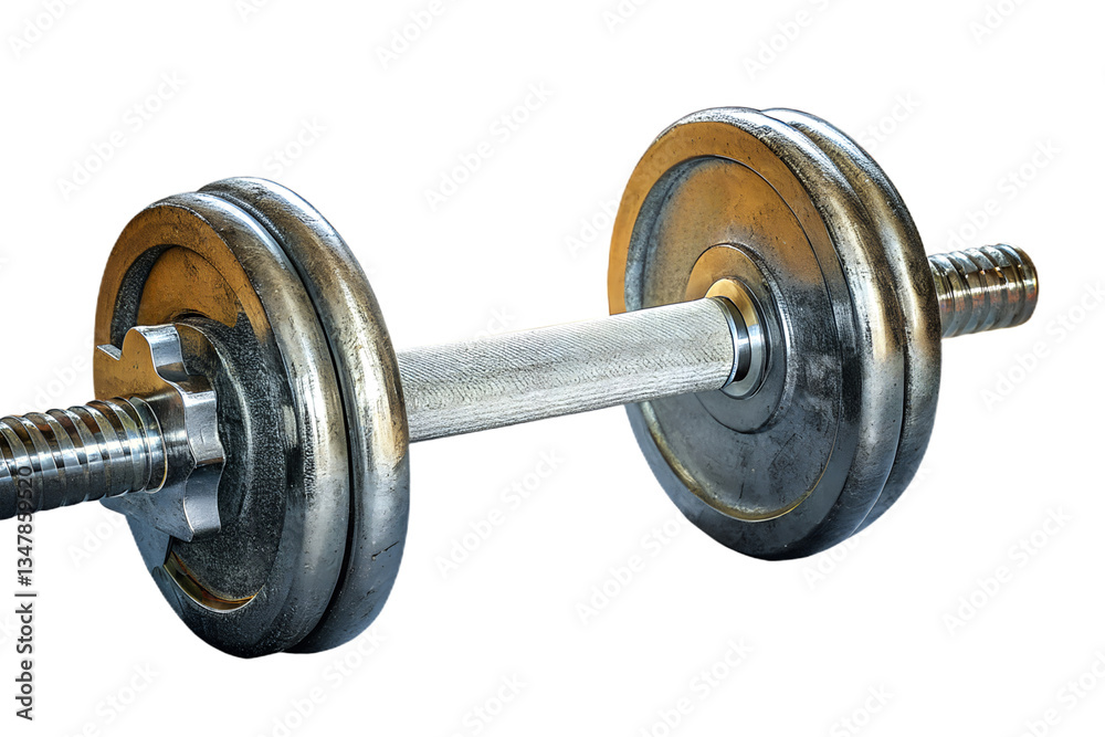 Naklejka premium Realistic 3D Dumbbell – Strength and Fitness