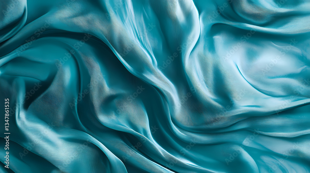 Obraz premium Oil paint pattern. turquoise veil silk. turquoise. Onyx Veil. Illustration