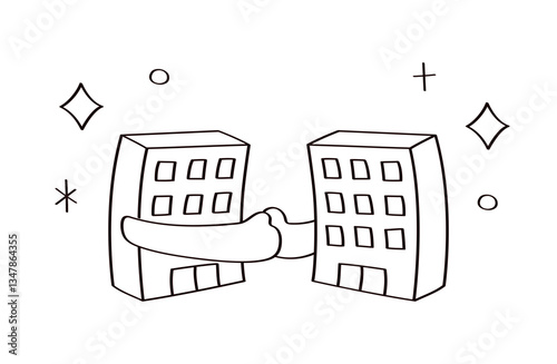 会社のキャラクターのイラスト