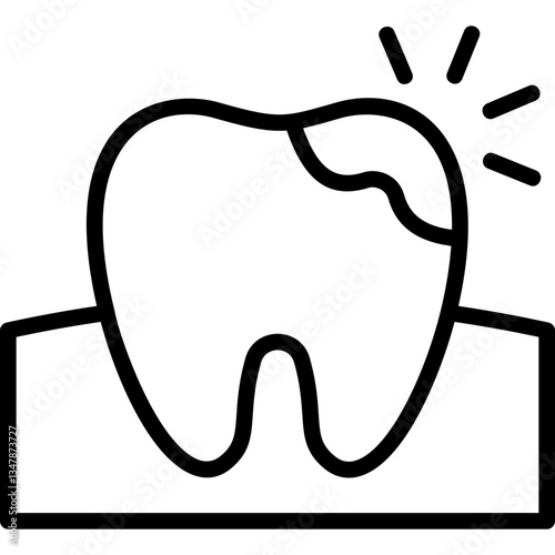 Cavity line icon