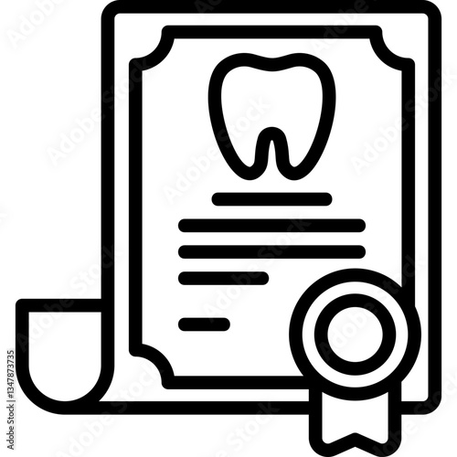 Certificate line icon