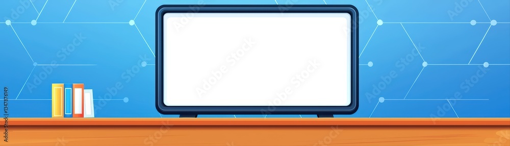 Obraz premium Modern Smart Classroom Concept with Interactive Display and Organized Learning Environment