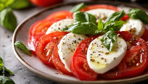 Delicious Caprese Salad: A Culinary Delight of Fresh Tomatoes, Creamy Mozzarella, and Aromatic Basil