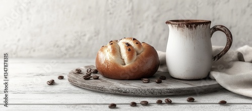 Coffee and Pastry: A Rustic Still Life