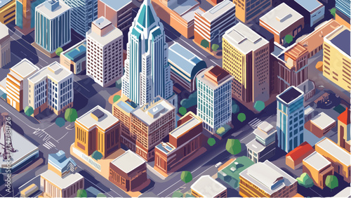 Isometric View of Nashville, Tennessee