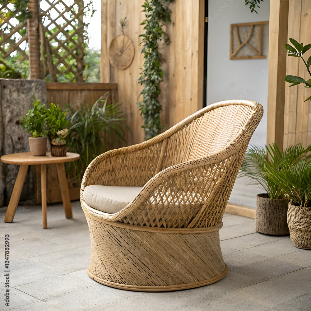 wooden chair in the garden wooden chair in the garden
