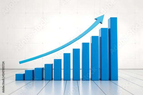 3D Growth Bar Graph Rising Arrow - Business Success Concept Free Download 3D Growth Bar Graph Rising Arrow - Business Success Concept - GFXLoad