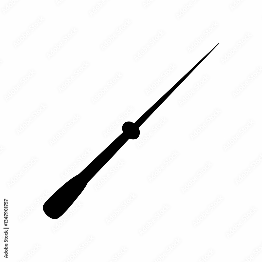 Sleek Black Wand Vector Illustration. Vector image Sleek Black Wand Vector Illustration. Vector image