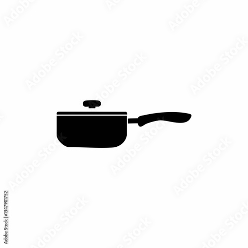 Simple saucepan icon vector illustration. Vector image