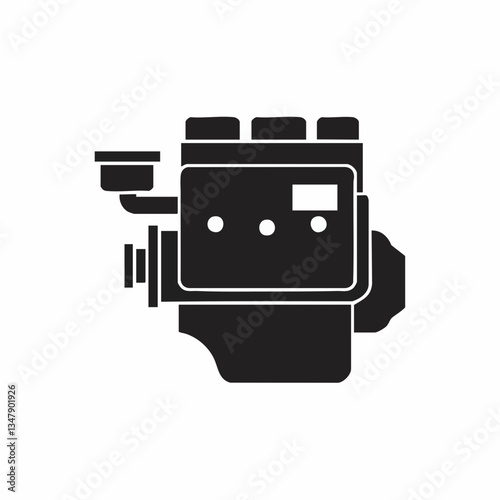Internal Combustion Engine Diagram Icon. Vector image
