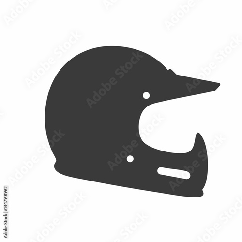 Protective Headgear Silhouette Icon. Vector image
