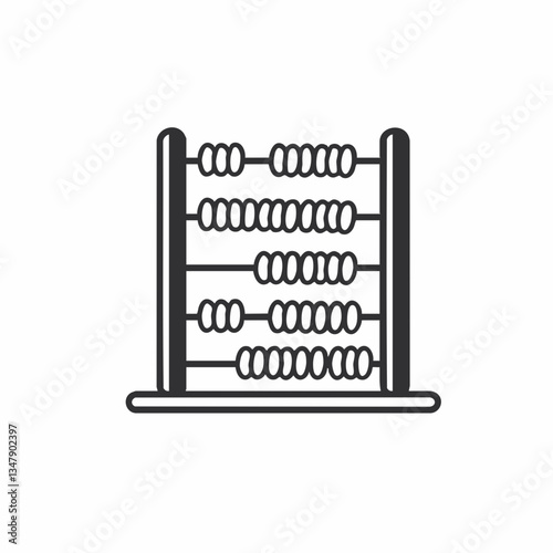 Simple Abacus Icon Illustration. Vector image