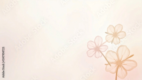 Soft Minimalist Abstract Floral Background