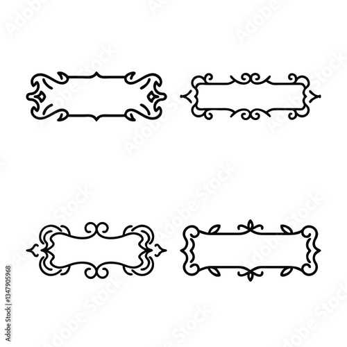 set of decorative elements